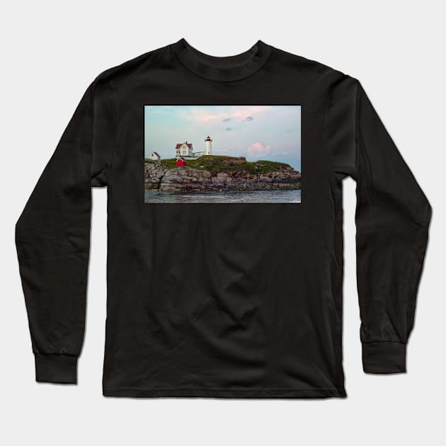 Nubble Light Sunset Long Sleeve T-Shirt by BeanME